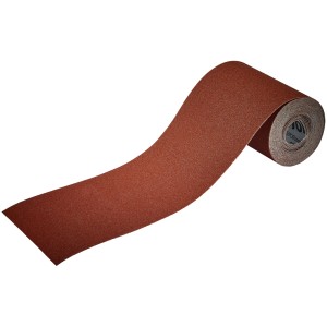 Rouleau de papier abrasif Wolfcraft, largeur 93mm, longueur 5m, grain 120, pour bois et métal.