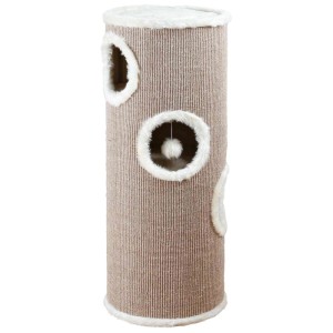 Arbre à chat Trixie Cat Tower Edoardo, 100 cm, taupe/crème, avec sisal et jouet.