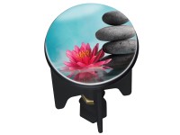 Wenko Waschbeckenstöpsel Pluggy Lotus Messing / Kunststoff Ø 3,9 cm