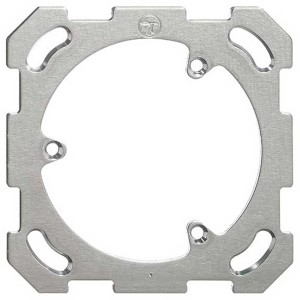 Plaque de fixation Feller EdizioDue, dim. 1x1, avec fixation à 3 points pour programmes d'interrupteurs apparents.