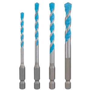Set di punte Bosch Expert Hex-9, 4 pezzi, per forature precise in vari materiali.