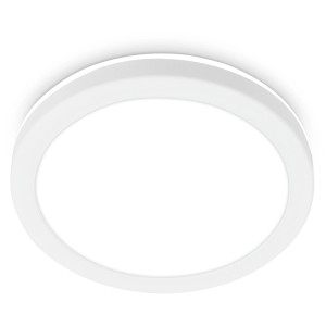 Plafonnier LED Briloner Kada blanc, Ø 19 cm, lumière blanche neutre pour espaces de vie.