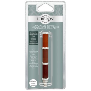 Filz-Retuschierstift Mahagoni mit 3 Farbtönen zur Holzreparatur.