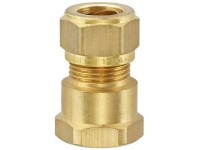 Klemmverschraubung Messing blank 12 mm x 3/8