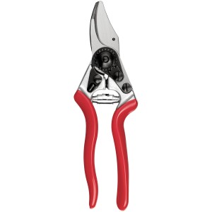 Cesoie da giardino/alberi Felco 6 con manici rossi, compatte e ideali per mani piccole.