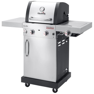 Barbecue a gas Char-Broil Professional PRO S 2 in acciaio inox con ripiani laterali e bruciatore sear.
