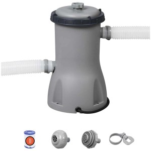 Bestway Pompe de filtration 3'028 l, filtre à cartouche pour eau de piscine propre.