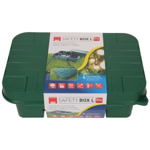 Boîte de câble verte taille L, protection IP55, pour usage extérieur. Boîte étanche pour connexions électriques.