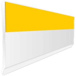 Baguette plate Roro, blanche, 3 cm de haut, 100 cm de long, avec lèvre d'étanchéité pour portes et fenêtres.