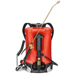Pulvérisateur à dos Birchmeier Iris 15 AD1 avec soupape de pression PR 3, rouge/noir.