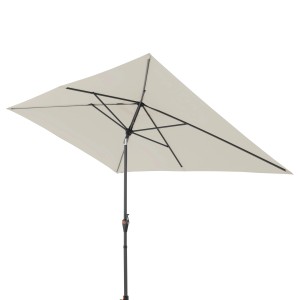 Ombrellone da balcone Doppler MyZone, 200x300 cm, colore naturale, con manovella. Parasole rettangolare per balcone e giardino.