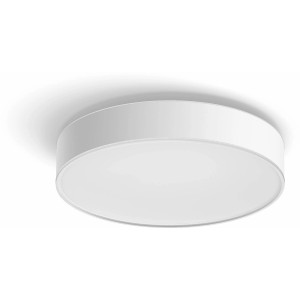 Weiße Philips Hue Deckenleuchte Devere M mit Dimmer, runde Form.