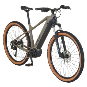 E-Bike MTB Prophete Dice 3.0 grigio-nero opaco con pneumatici da 29 pollici.