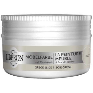 Libéron Möbelfarbe auf Kaseinbasis, Farbton Grège-Seide, 0,075 l Dose.