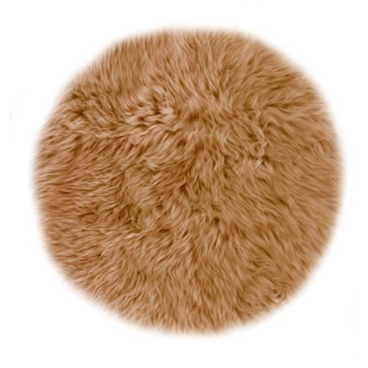 Schaffellsitzkissen rund Cognac Ø 34 cm