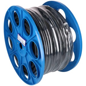 Câble GDV noir H07RN-F5X2,5 au mètre sur touret bleu.