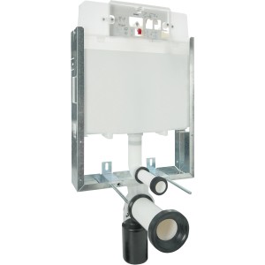 Set combinato SW 100 con cassetta di risciacquo a incasso per WC, isolato anticondensa e con interruzione del risciacquo.