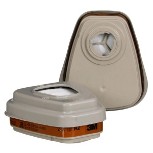 Filtre 3M 6002 CR pour peinture, filtre A2 P2 pour masques respiratoires.