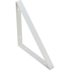 Mensola triangolare bianca opaca 27,2x27,2 cm per mensole e scaffali.