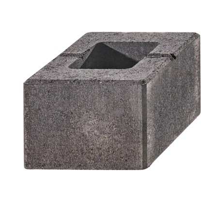 Kann Gartenmauer Lindeza Halbstein Vulkananthrazit (HxBxT) 15 x 20 x 20 cm