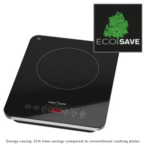 Grill da tavolo a induzione nero ProfiCook ITG 1130 ECO Save con display digitale.