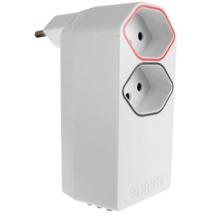 Steffen Digital Timer mit 2 Steckdosen, drehbar, für Hausfunksteuerung.