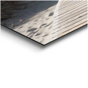 Deco Panel Dunes 40x50 cm: Immagine di una duna sabbiosa con passerella in legno, ideale come decorazione murale.