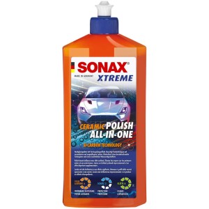 Sonax Ceramic Polish All-in-One 500ml pour l'entretien auto : Haute brillance, scellant, suppression des rayures.