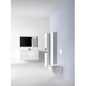 Ensemble de meubles de salle de bain Laufen Pro S, lavabo avec meuble sous-vasque blanc brillant, 120 cm de large.