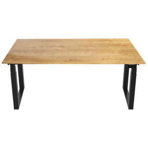 Contini Bürotisch höhenverstellbar Metall Braun Schwarz 85 - 126 x 180 x 80 cm
