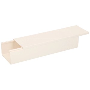 Goulotte de câblage blanche, 60x40 mm, longueur 2 m. Pour un passage de câbles facile et propre.