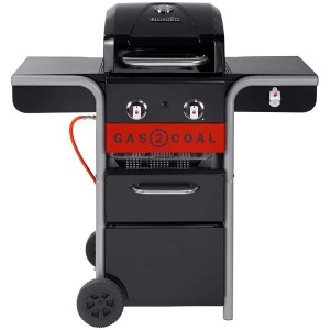 Char-Broil Gas2Coal 2.0 210 grill ibrido con 2 bruciatori, nero. Grill a gas e a carbone in uno.