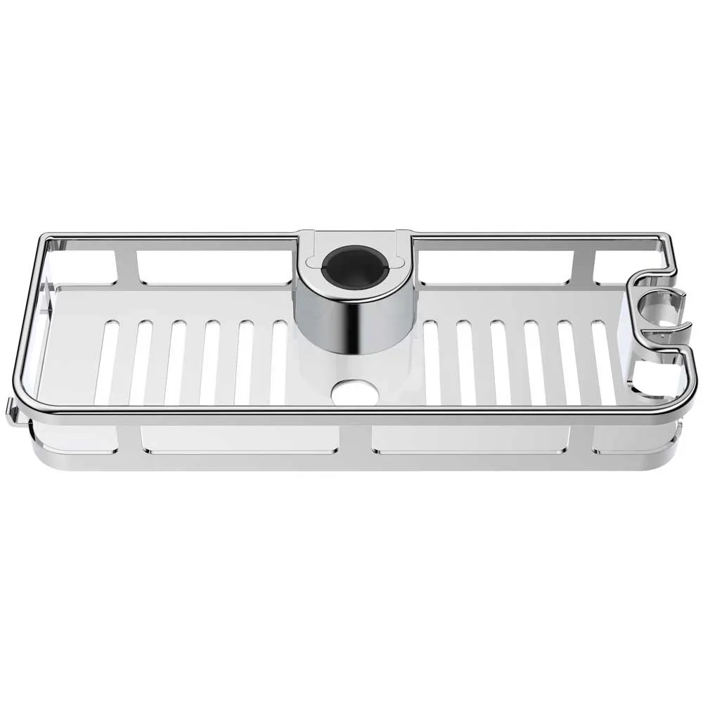 InterDesign IDesign Classico Duschablage – Chrom, 4 Ablagen + Handtuchstange