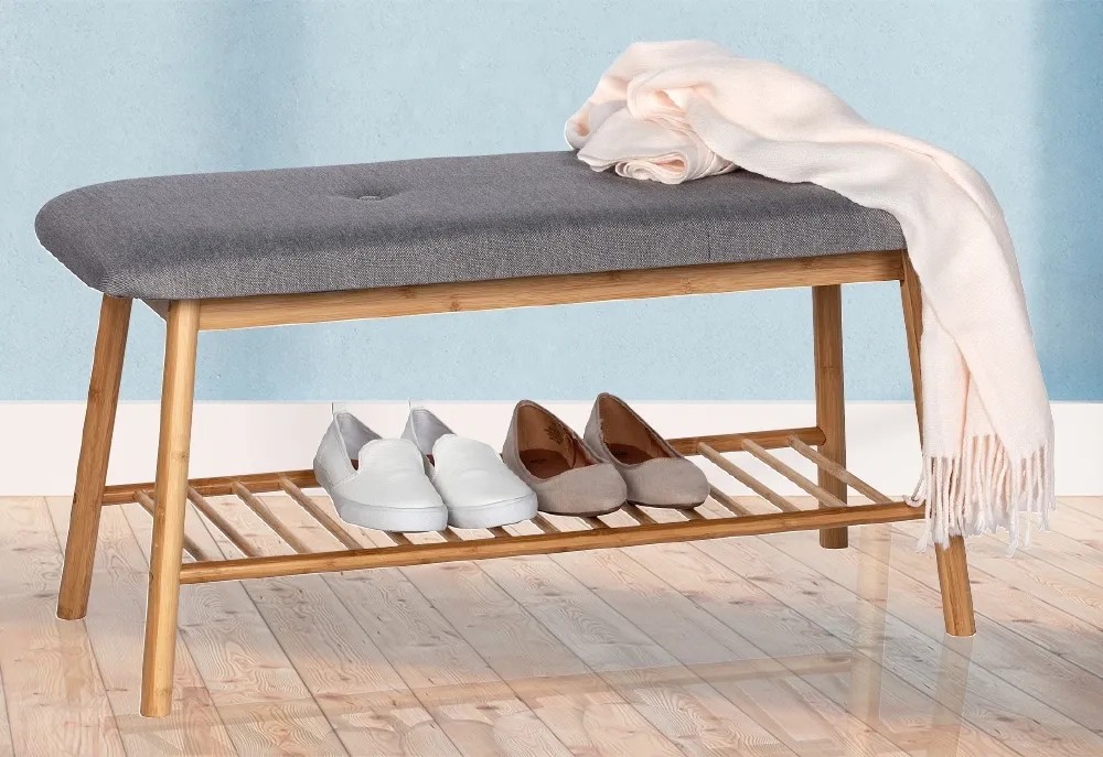 Schuhbank Bahari Bambus (HxBxT) 45 x 90 x 34 cm