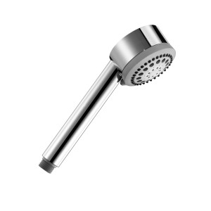Douchette chromée Diaqua Baronessa avec bague de réglage grise. Économie d'eau et facile à nettoyer.