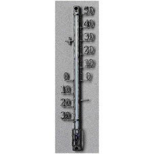 Termometro da parete Möller Therm, metallo nero, 42 cm. Termometro da esterno resistente alle intemperie.