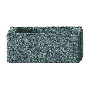 Parpaing standard gris Kann pour mur de jardin (50x20x25cm) pour bordures et systèmes de murs.