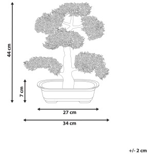 Beliani Kunstpflanze Pine, grüne Deko-Tanne im Topf, 44cm hoch.