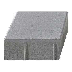 Pavé carré Kann Vero Maxx gris argenté à surface fine.
