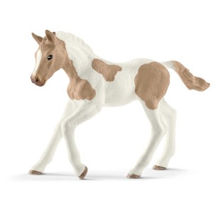 Poulain Paint Horse Schleich détaillé, marron et blanc, de l'univers Horse Club.