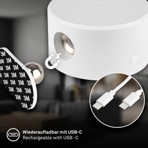 Briloner® Faretto parete batt Tari Bianco (HxLxP) 4 x 7,5 x 9 cm / 1,5 W / 160lm