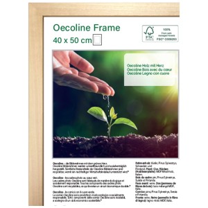Cornice Oecoline in legno naturale, 40x50 cm, semplice e naturale per foto e immagini.