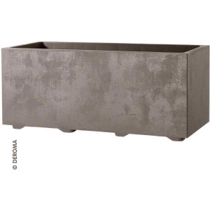 Fioriera Deroma Millenium Sand, 25x59x25 cm, effetto pietra naturale. Ideale per interni ed esterni.