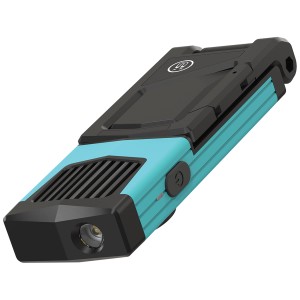 Technocraft Work Light, faretto LED da cantiere turchese e nero.