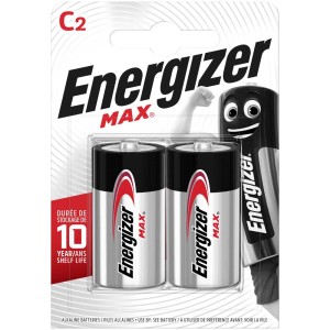 Energizer Max C Baby Batterie alcaline, confezione da 2. Batterie alcaline per dispositivi di uso quotidiano.
