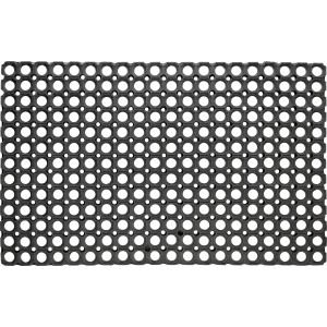 Tapis de sol en caoutchouc noir, 40x60 cm, pour extérieur. Paillasson en caoutchouc avec trous.