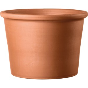 Vaso per piante cilindrico Deroma Bordato, Ø 18 cm, terracotta per interni ed esterni.