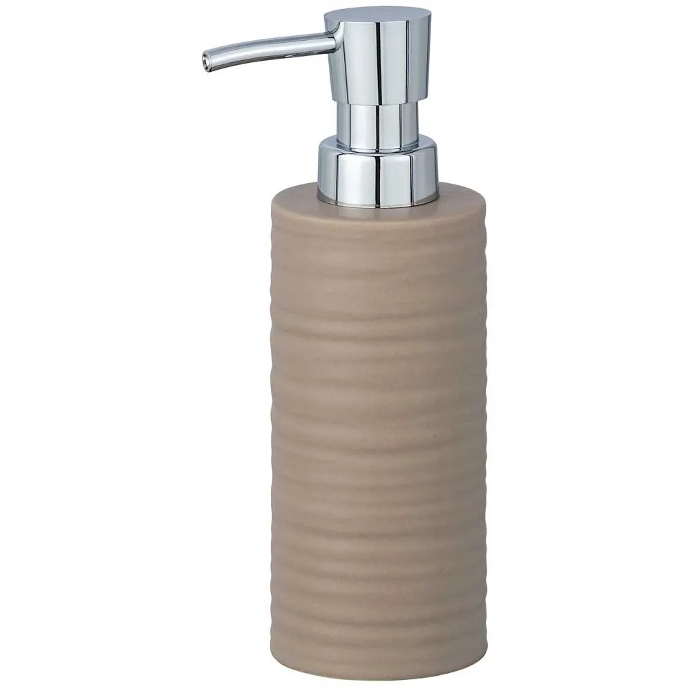 RIDDER Seifenspender 'Roller' In Beige – Aus Polyresin & Bambus, 290 Ml Fassungsvermögen, Spülmaschinengeeignet