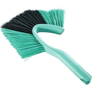 Leifheit Dusty spazzola manuale per pareti e soffitti, manico verde menta con setole nere e verde menta.