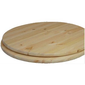 Piano tavolo in pino, Ø 80cm, spessore 28mm, non trattato, per tavoli personalizzati.